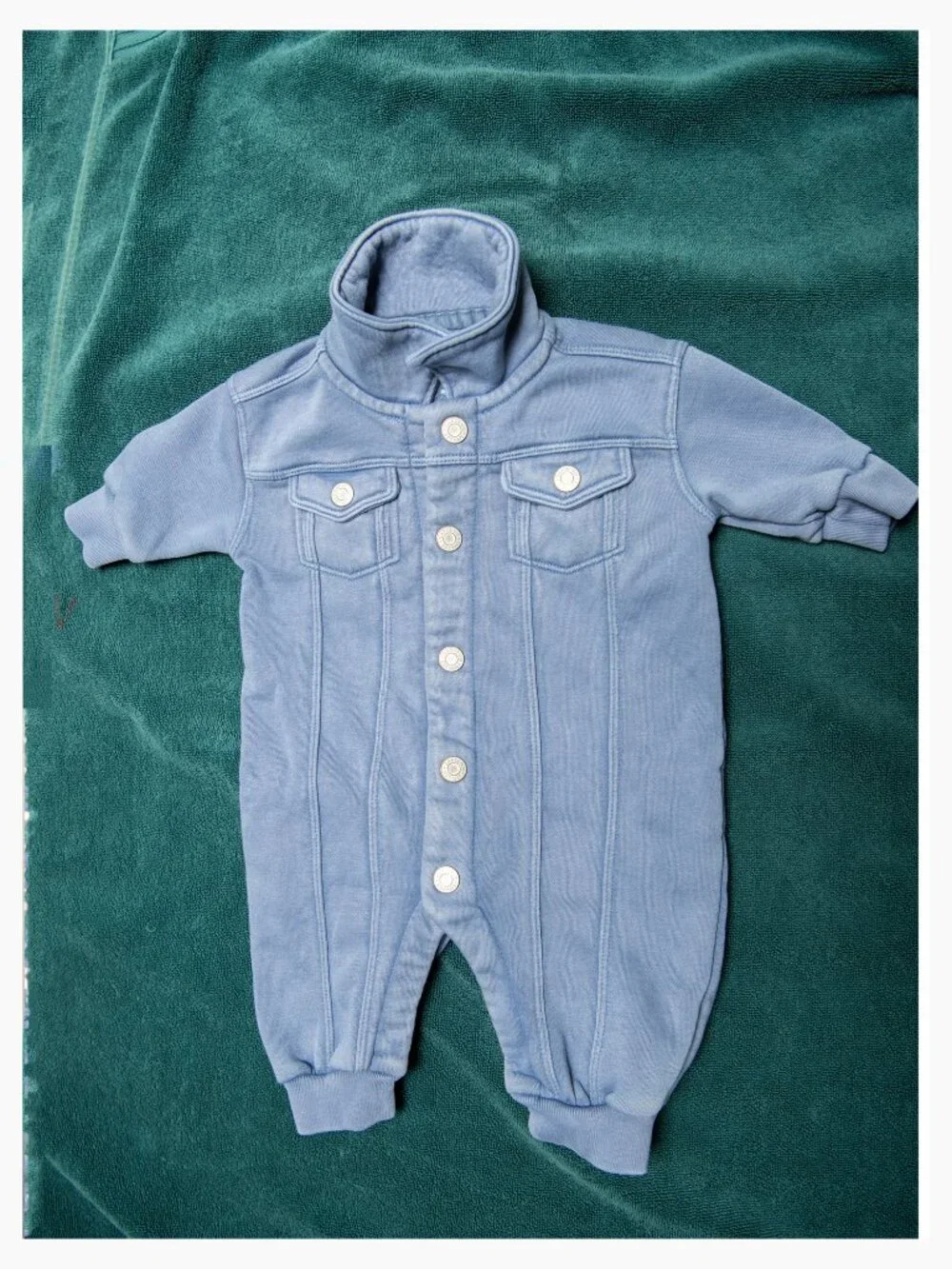 Baby VintageSoft One-Piece Bainbridge Blue Sz 0-3 mos.
